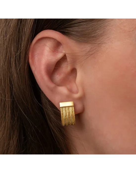 Gümüş Trabzon Hasır Çivili Kadın Küpe