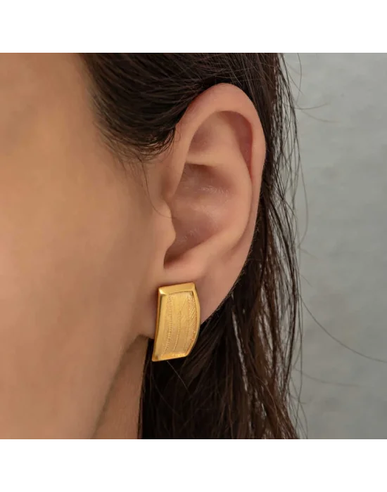 Gümüş Trabzon Hasır Kadın Küpe