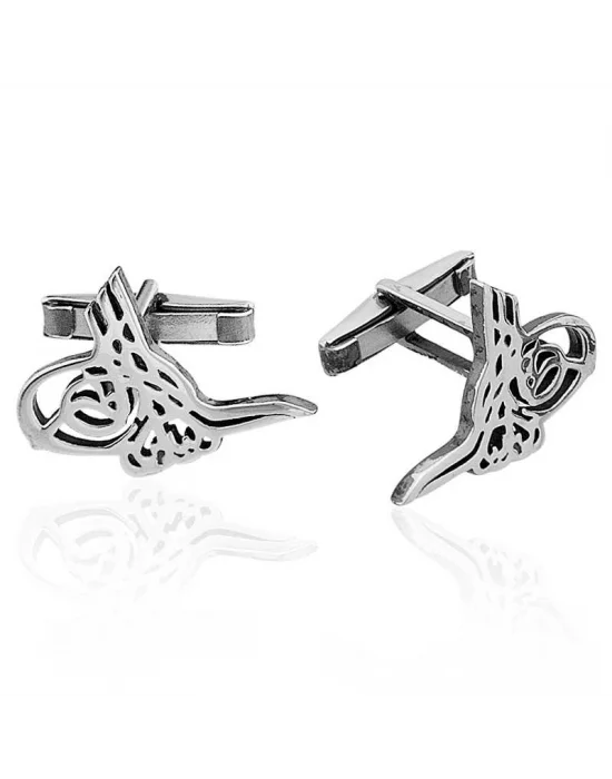 Gümüş Tuğra Kol Düğmesi