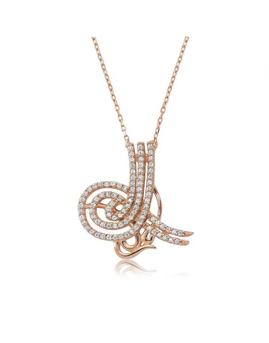 Gümüş Tuğralı Bayan Kolye