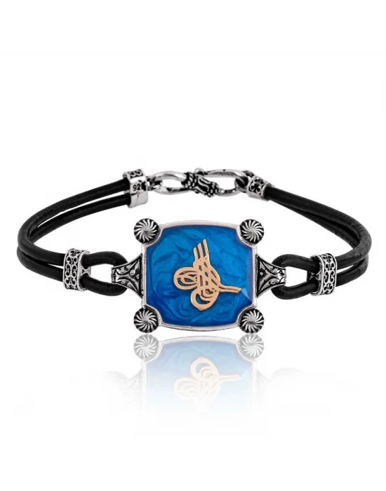 Gümüş Tuğralı Erkek Bileklik