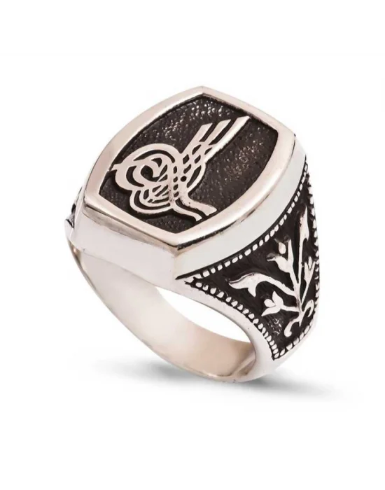 Gümüş Tuğralı Erkek Yüzük