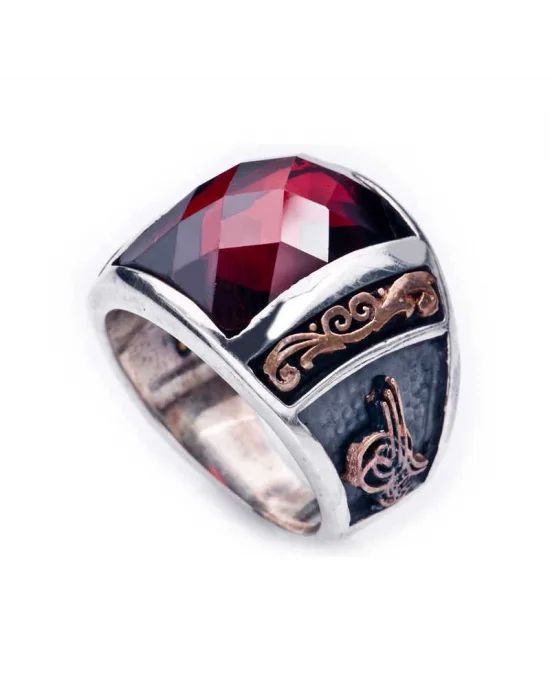 Gümüş Tuğralı Erkek Yüzük