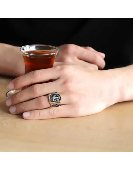 Gümüş Tuğralı Erkek Yüzük