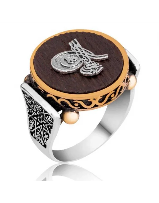 Gümüş Tuğralı Kuka Erkek Yüzük