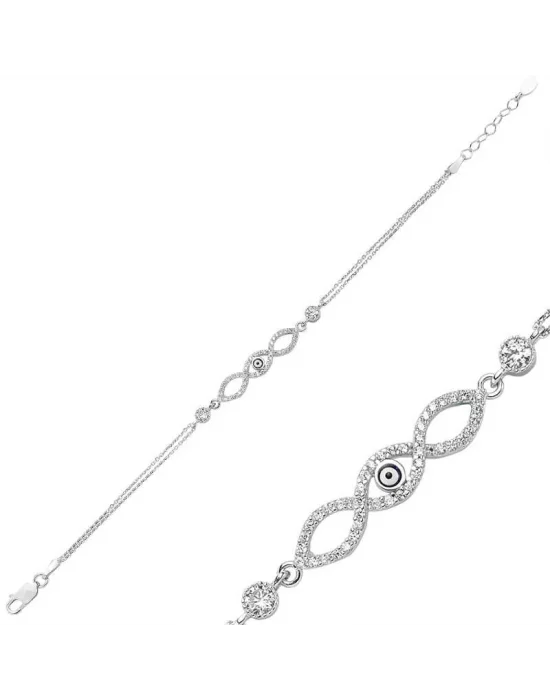 Gümüş Üç Sonsuzluk Bayan Bileklik