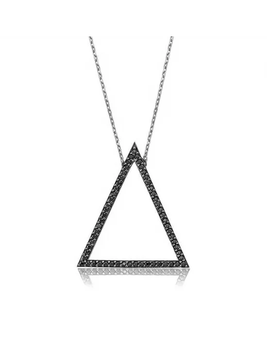 Gümüş Üçgen Kadın Kolye