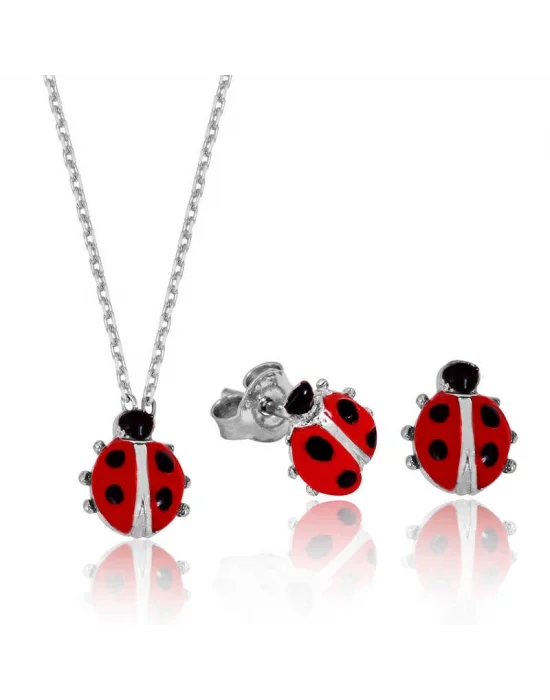 Gümüş Uğur Böceği Bayan Set