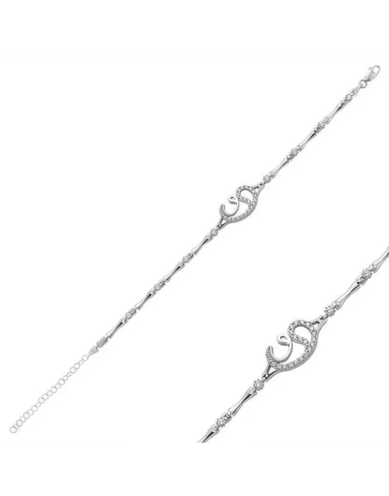 Gümüş Vav Bayan Bileklik