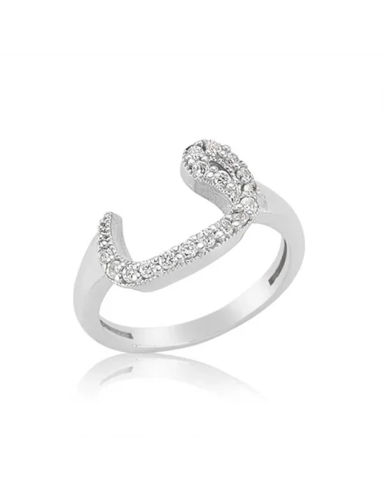 Gümüş Vav Bayan Yüzük