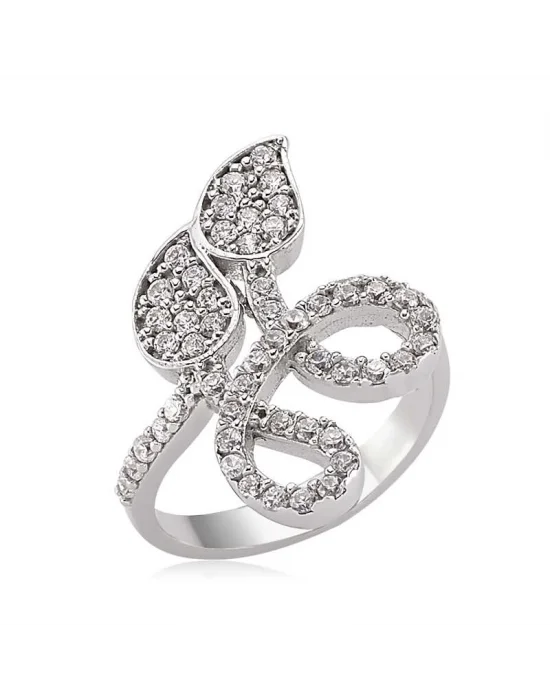 Gümüş Yaprak Bayan Yüzük