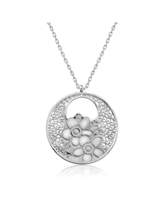 Gümüş Yaşam Çiçeği Kolye