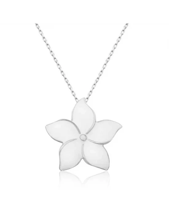 Gümüş Yasemin Çiçeği Kadın Kolye