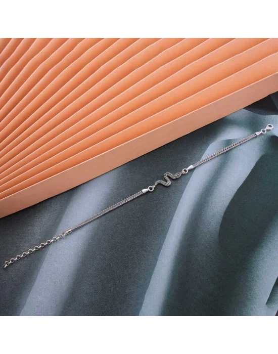 Gümüş Yılan Kadın Bileklik