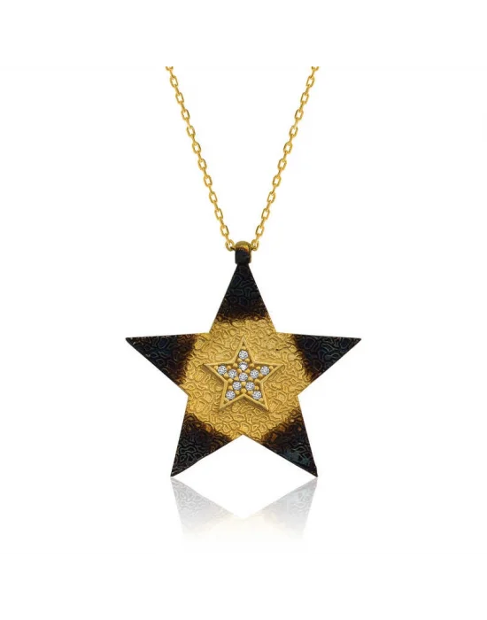 Gümüş Yıldız Bayan Kolye