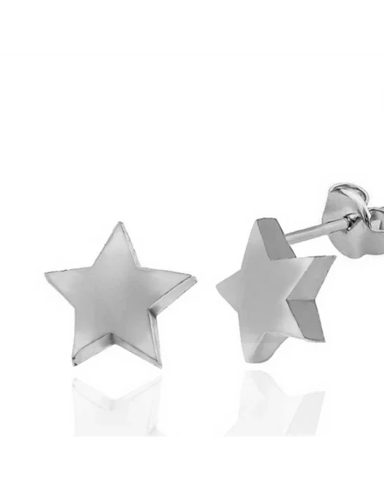 Gümüş Yıldız Çivili Kadın Küpe