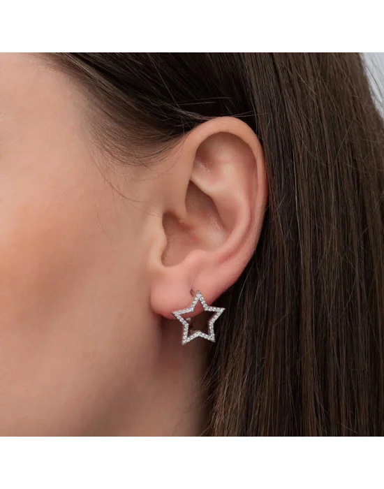Gümüş Yıldız Kadın Küpe