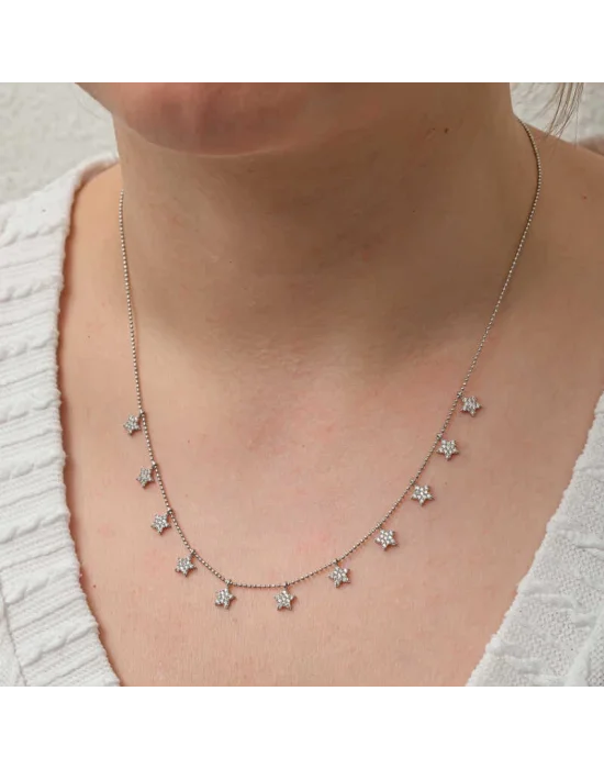 Gümüş Yıldız Şans Kadın Kolye