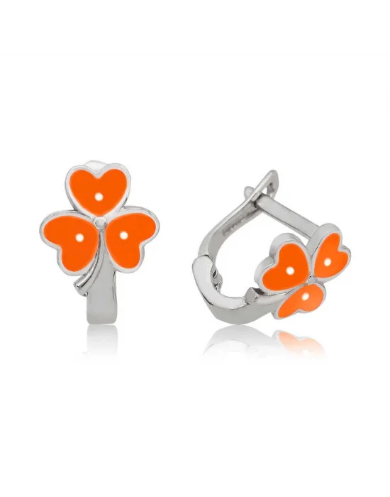 Gümüş Yonca Çocuk Küpesi