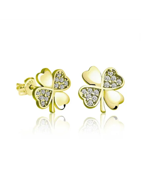 Gümüş Yonca Kadın Küpe