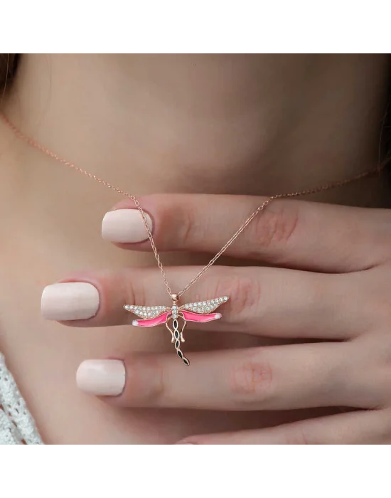 Gümüş Yusufçuk Bayan Kolye