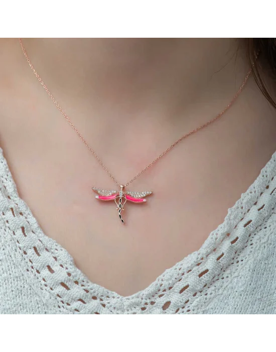 Gümüş Yusufçuk Bayan Kolye