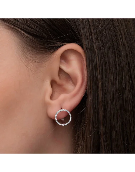 Gümüş Yuvarlak Kadın Küpe