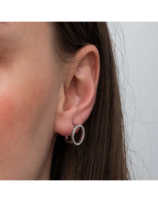 Gümüş Yuvarlak Kadın Küpe