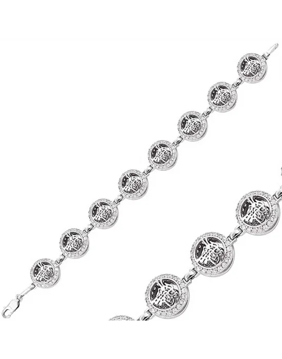 Gümüş Yuvarlak Tuğra Bayan Bileklik