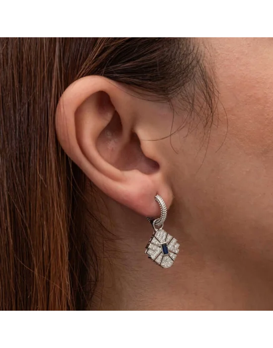 Gümüş Zirkon Taşlı Kadın Küpe