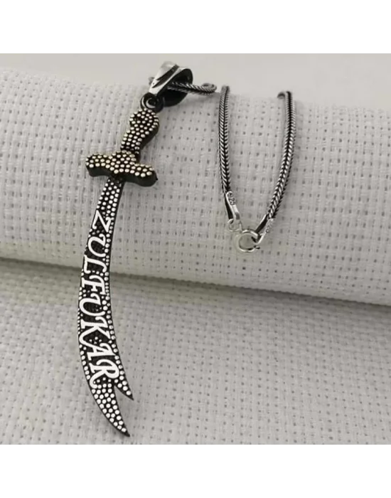 Gümüş Zülfikar Kılıcı Erkek Kolye