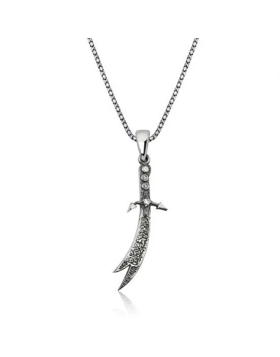 Gümüş Zülfikar Kılıcı Erkek Kolye