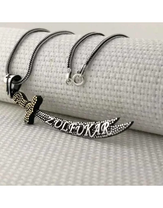 Gümüş Zülfikar Kılıcı Erkek Kolye