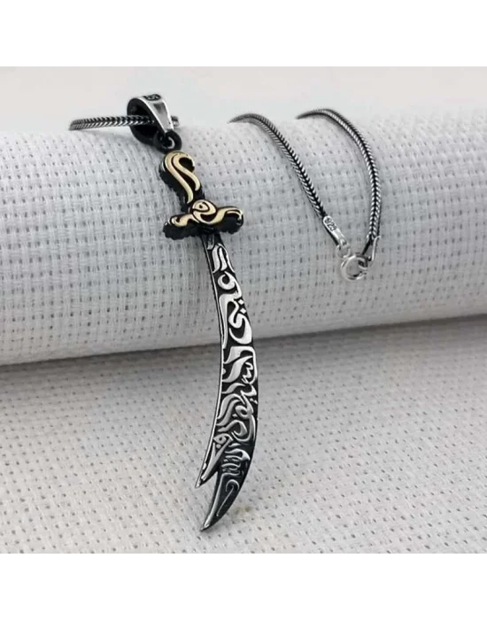 Gümüş Zülfikar Kılıcı Erkek Kolye