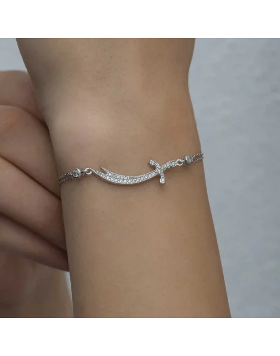 Gümüş Zülfikar Kılıcı Kadın Bileklik