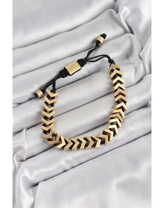 Pirinç Asansörlü Gold Renk Juju Kadın Bileklik