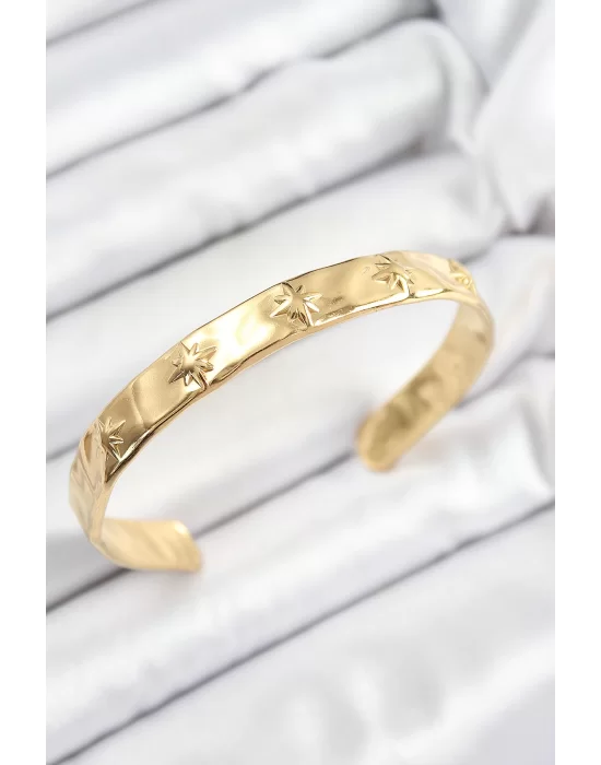 Pirinç Kuzey Yıldızı Model Gold Renk Altı Açık Kadın Bileklik