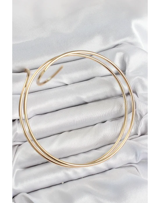 Pirinç Sarmal Model Gold Renk Pazu Bileklik