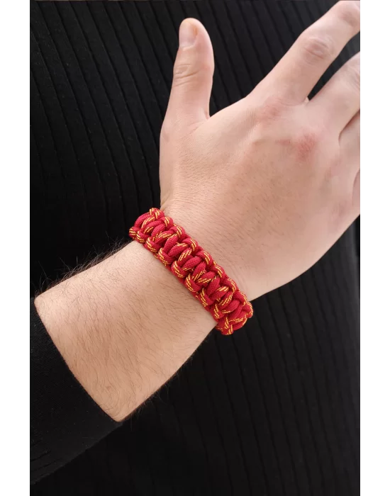 Sarı Kırmızı Paracord Bileklik