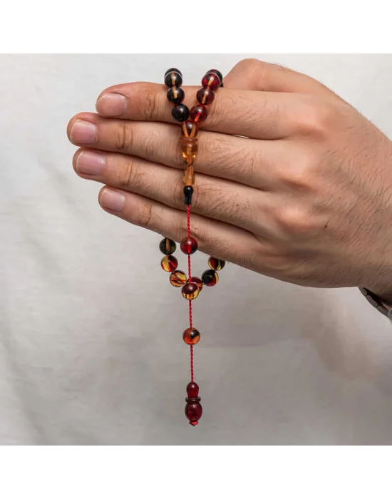 Sıkma Kehribar Tesbih