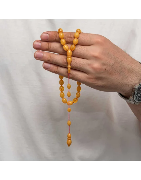 Sıkma Kehribar Tesbih