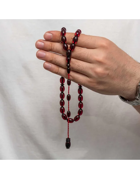 Sıkma Kehribar Tesbih