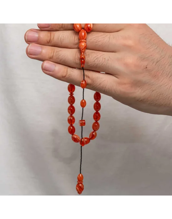 Sıkma Kehribar Tesbih