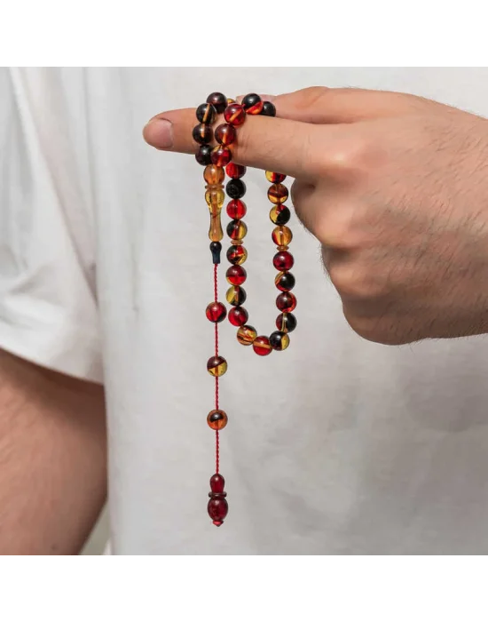 Sıkma Kehribar Tesbih