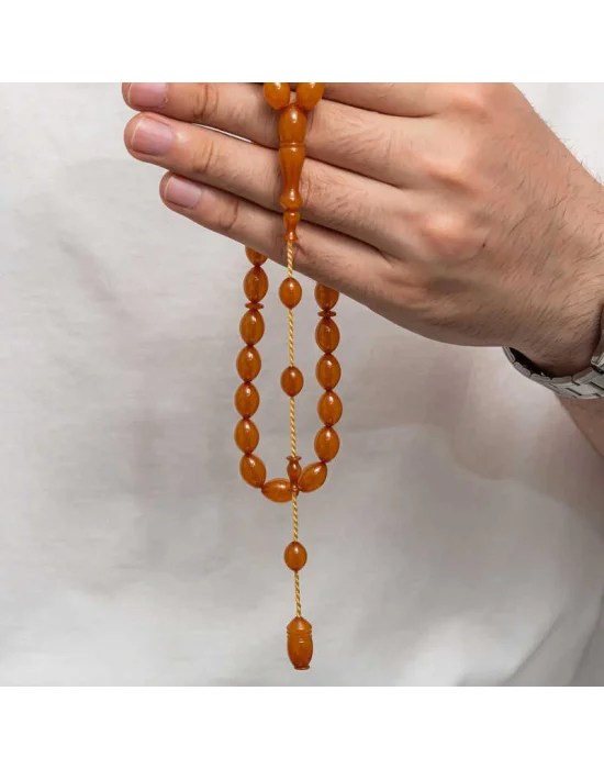 Sıkma Kehribar Tesbih