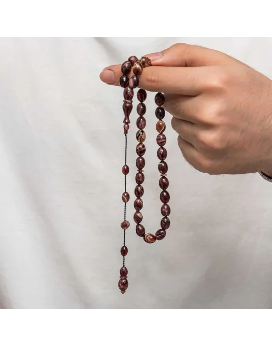 Sıkma Kehribar Tesbih