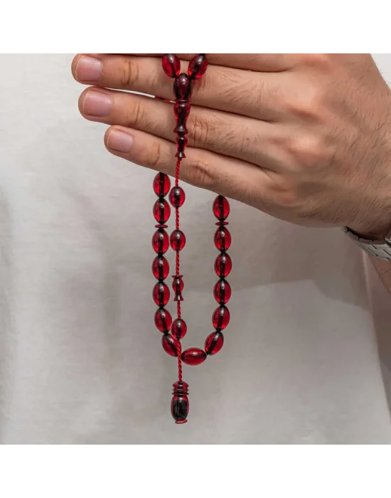 Sıkma Kehribar Tesbih