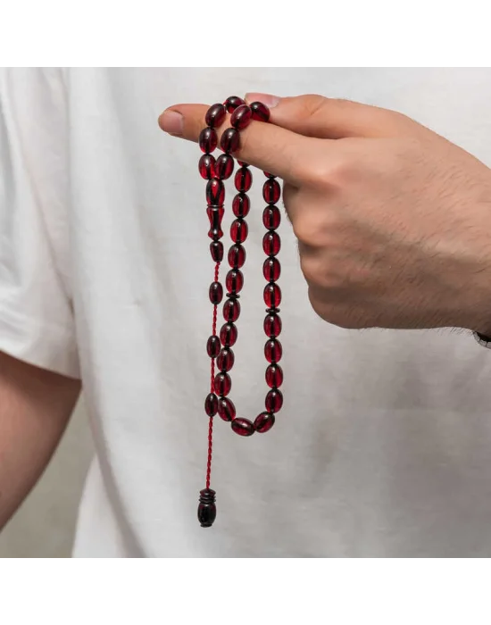 Sıkma Kehribar Tesbih