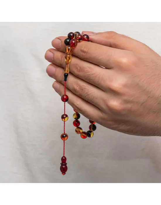 Sıkma Kehribar Tesbih