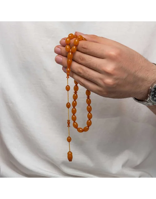 Sıkma Kehribar Tesbih